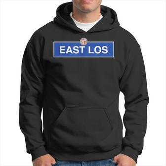 East Los Los Angeles Street Sign Boyle Heights California Bh Hoodie | Mazezy