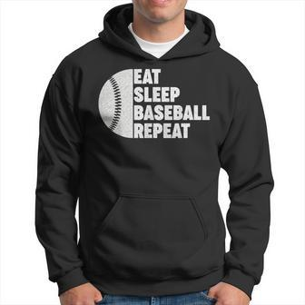 Eat Sleep Baseball Repeat For Player Vintage Funny Baseball Funny Gifts Hoodie | Mazezy