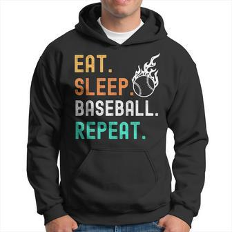 Eat Sleep Baseball Repeat Hoodie | Mazezy