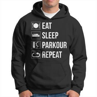 Eat Sleep Parkour Repeat Freestyle Running Hoodie | Mazezy