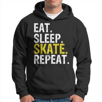 Eat Sleep Skate Repeat Ice Skating Hoodie | Mazezy