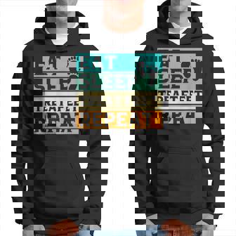 Eat Sleep Treat Feet Repeat Podiatrist Podiatry Hoodie | Mazezy