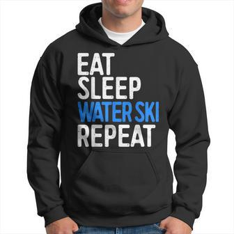 Eat Sleep Water Ski Repeat Water Skiing Hoodie | Mazezy