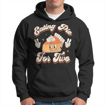 Eating Pumpkin Pie For Two Thanksgiving Pregnancy Hoodie - Seseable