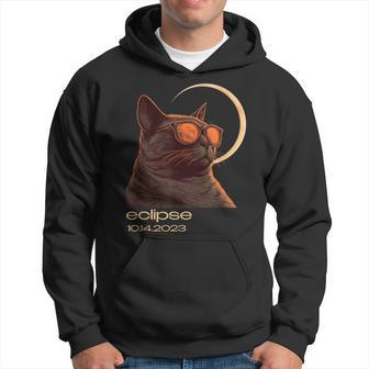 Eclipse October 14 2023 Total Annular Eclipse Cat Graphic Hoodie - Monsterry AU