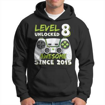 Eight 8Yr Bday Son Boy Funny Gamer 8Th 8 Years Old Birthday Hoodie - Seseable