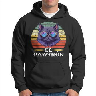 El Pawtrón Cat Dad Grandpa Daddy Cat Fathers Day Hoodie - Seseable
