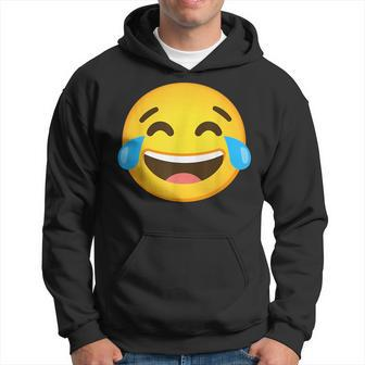 Emoticon Laughing Tears Face With Tears Of Joy Gift Hoodie | Mazezy