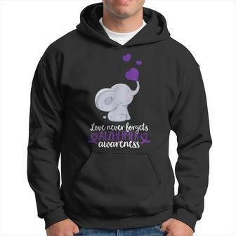 End Alz Love Never Forgets Alzheimer Awareness Hoodie - Monsterry CA