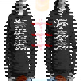 England Football Patriotic English Lions Soccer Crest Flag Hoodie | Mazezy