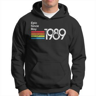 Epic Since May 1989 30Th Birthday Retro Vintage Hoodie | Mazezy