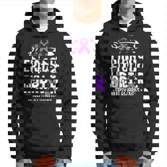 Epilepsy Warrior Ribbon Purple Epilepsy Awareness Support Hoodie | Mazezy
