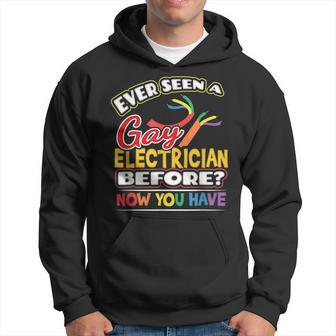 Ever Seen A Gay Electrician Before Now You Have Pride Hoodie | Mazezy