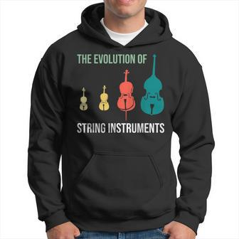 Evolution Of String Instruments Violin Cello Double Bass Hoodie | Mazezy