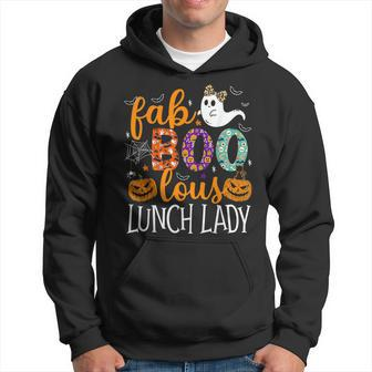Fab Boo Lous Lunch Lady Cute Ghost Pumpkin Halloween Hoodie - Seseable