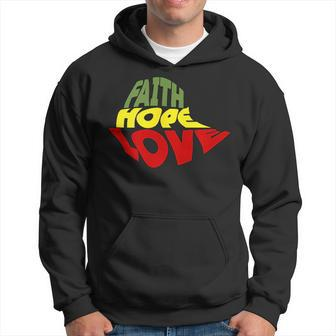Faith Hope And Love On Ethiopian Map Trendy Hoodie | Mazezy DE
