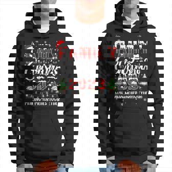 Family Christmas Matching Squad Santa Red Plaid Xmas Hoodie | Mazezy