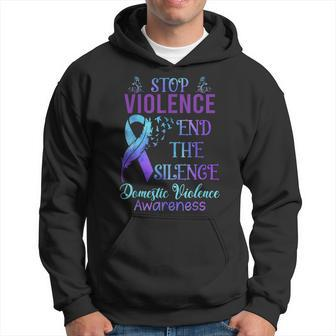 Family Domestic Violence Awareness Purple Ribbon Hoodie - Seseable