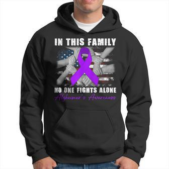In This Family No One Fight Alone Alzheimers Awareness Month Hoodie
