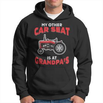 Farming Gift My Other Car Seat Is At Tractor Grandpa Farmer Hoodie | Mazezy