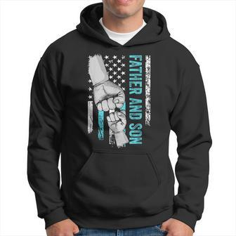 Father And Son American Flag Matching Fathers Day Father Son Hoodie - Thegiftio UK