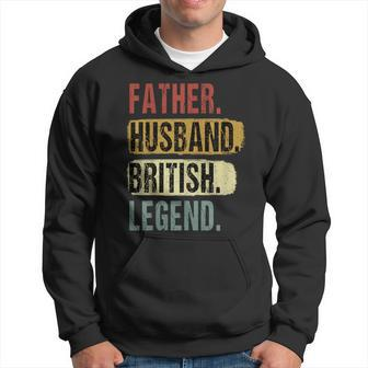 Father Husband British Legend England Dad Fathers Day Hoodie | Mazezy CA