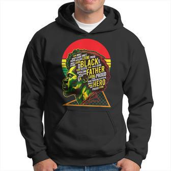 Fathers Day Black Father Afro African American Dad Vintage Hoodie - Thegiftio UK