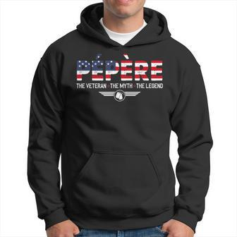 Fathers Day Gifts Grandpa Pepere The Veteran Myth Legend Hoodie | Mazezy