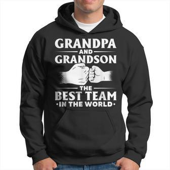Fathers Day Grandpa And Grandson The Best Team In The World Hoodie | Mazezy UK