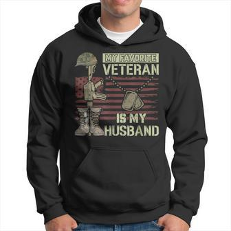 My Favorite Veteran Is My Husband Veterans Day Never Forget Hoodie - Monsterry UK