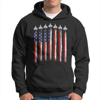 Fighter Jet Airplane Usa Flag 4Th Of July Patriotic Boy Hoodie | Mazezy