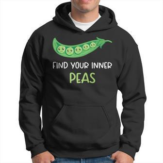 Find Your Inner Peas - Funny Pea Pun Jokes Motivational Pun Hoodie | Mazezy UK