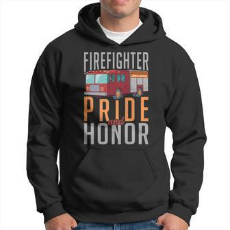 Firefighter Pride And Honor Fire Rescue Fireman Hoodie | Mazezy