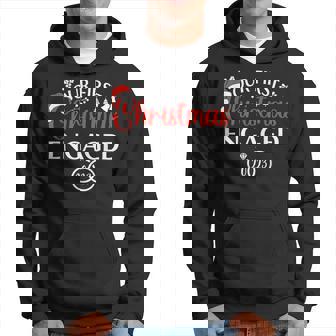 Our First Christmas Engaged 2023 Christmas Couple Matching Hoodie - Thegiftio UK