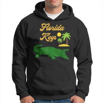 Florida Keys Alligator Sun Palm Trees Tropical Souvenir Hoodie | Mazezy