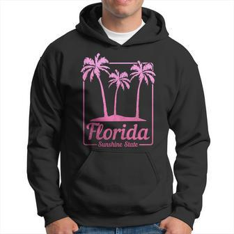 Florida Vintage Retro Fl Pride Palm Trees Beach Hoodie | Mazezy