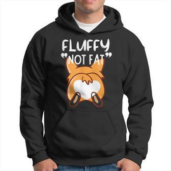 Fluffy Not Fat Funny Pembroke Welsh Corgi Dog And Pet Owners Hoodie | Mazezy