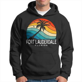 Fort Lauderdale Beach Florida Beach Palm Tree Souvenir Hoodie | Mazezy