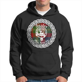 Foster Surname Last Name Scottish Clan Tartan Badge Crest Funny Last Name Designs Funny Gifts Hoodie | Mazezy