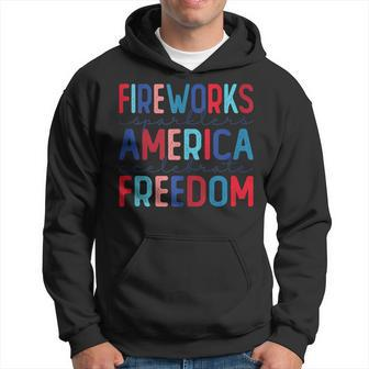 Fourth Of July Fireworks Sparklers America Freedom Celebrate Freedom Funny Gifts Hoodie | Mazezy