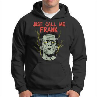 Frankenstein Halloween Call Me Frank Monster Scary Gym Halloween Hoodie | Mazezy UK