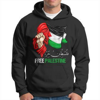 Free Gaza Free Palestine Flag Arabic Jerusalem Human Rights Hoodie - Monsterry CA
