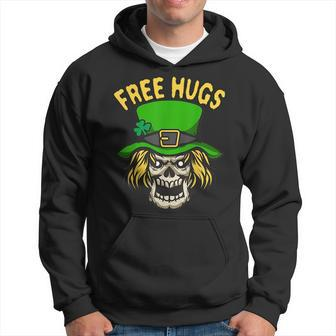 Free Hugs From Scary Leprechaun For St Patrick Halloween Hoodie | Mazezy