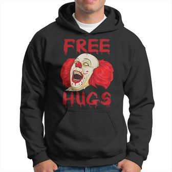 Free Hugs Halloween Evil Killer Scary Clown Horror Scary Clown Hoodie | Mazezy