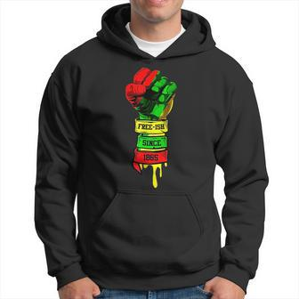 Free-Ish Since 1865 With Pan Junenth Fist Black African Hoodie | Mazezy
