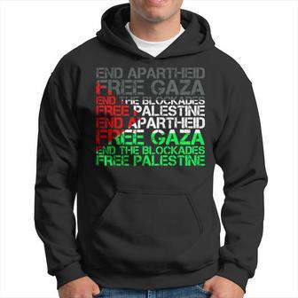Free Palestine Arabic Palestine Gaza Jerusalem Support Flag Hoodie | Mazezy