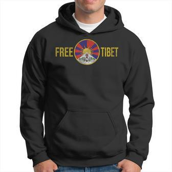 Free Tibet Tibetan Flag Emblem Restore The Dalai Lama Hoodie | Mazezy