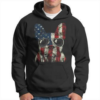 French Bulldog American Usa Flag 4Th Of July Frenchie Usa Funny Gifts Hoodie | Mazezy