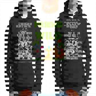 Friend Of The Wild Two Zoo Birthday Safari Jungle Animal Hoodie | Mazezy