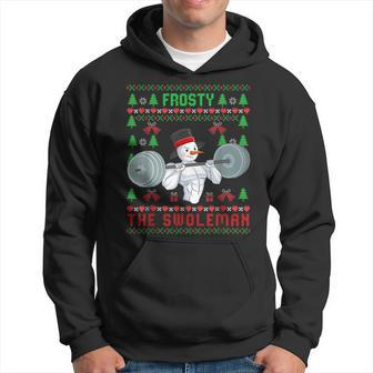 Frosty The Swoleman Ugly Christmas Sweater Snowman Gym Hoodie | Mazezy